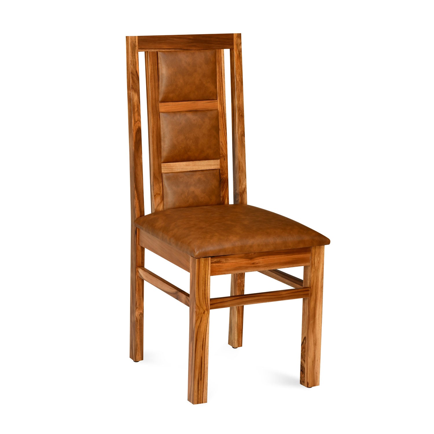 Velika Solid Wood Dining Chair (Honey Brown)
