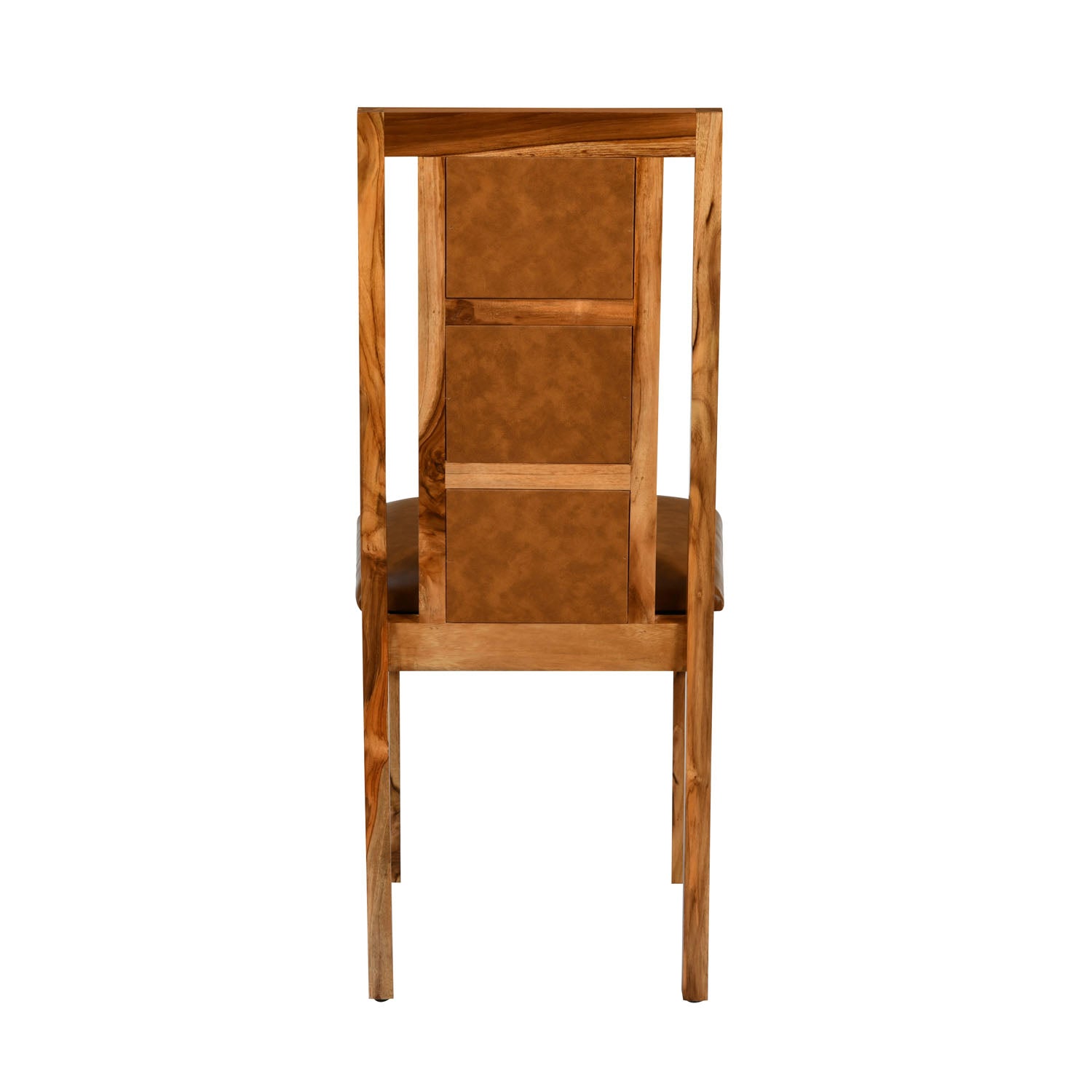 Velika Solid Wood Dining Chair (Honey Brown)