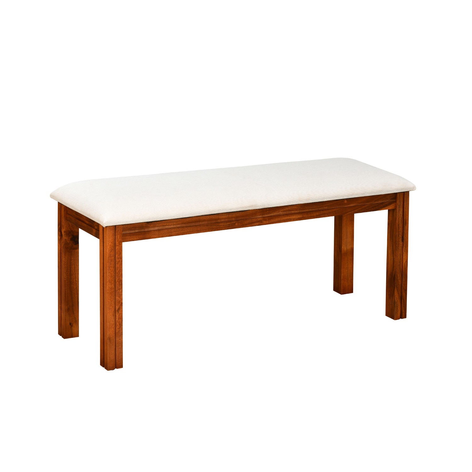 Vera 4 Searer Solid Wood Dining Bench (Honey Brown)