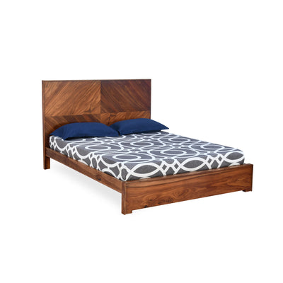 Victory Solid Wood Queen Bed (Teak Finish)