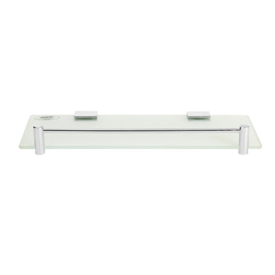 Frosted Glass Wall Shelf (Silver)