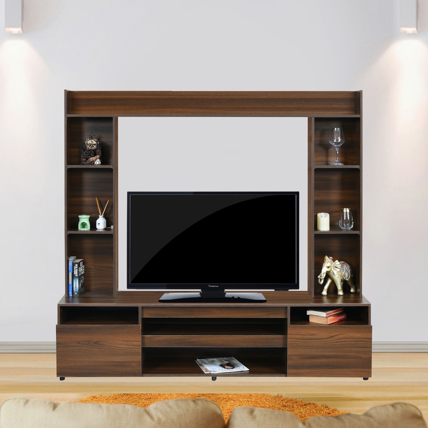 Buy Walton TV Unit (Walnut)Online- At Home by Nilkamal