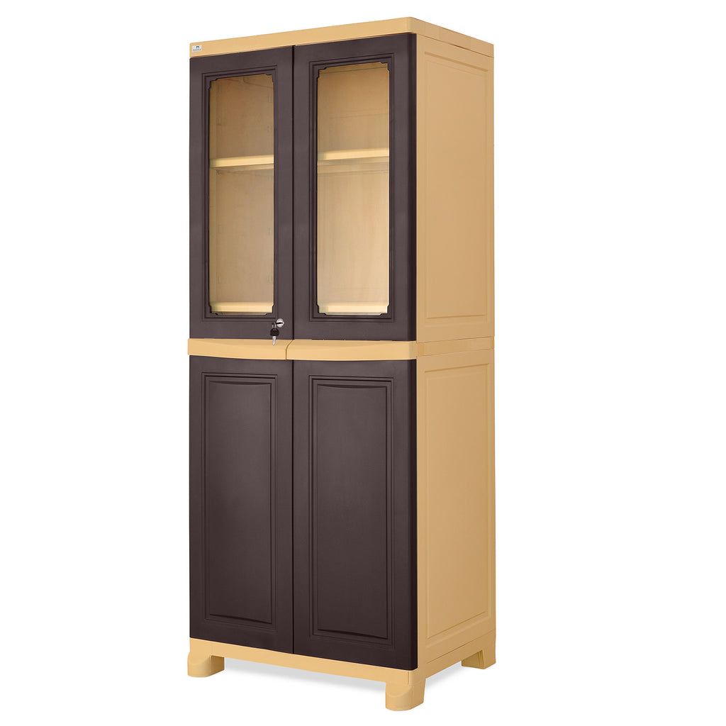 Nilkamal FB2 Freedom Cupboard (Weather Brown & Biscuit) Nilkamal At