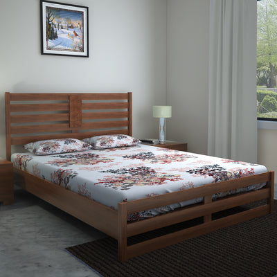 Nation Queen Bed Without Storage  (Walnut)