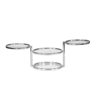 Lorena with 3 Ring Glass Center Table (Clear)