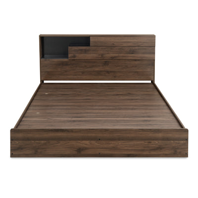 Borden King Bed with Headboard Storage (Wenge)