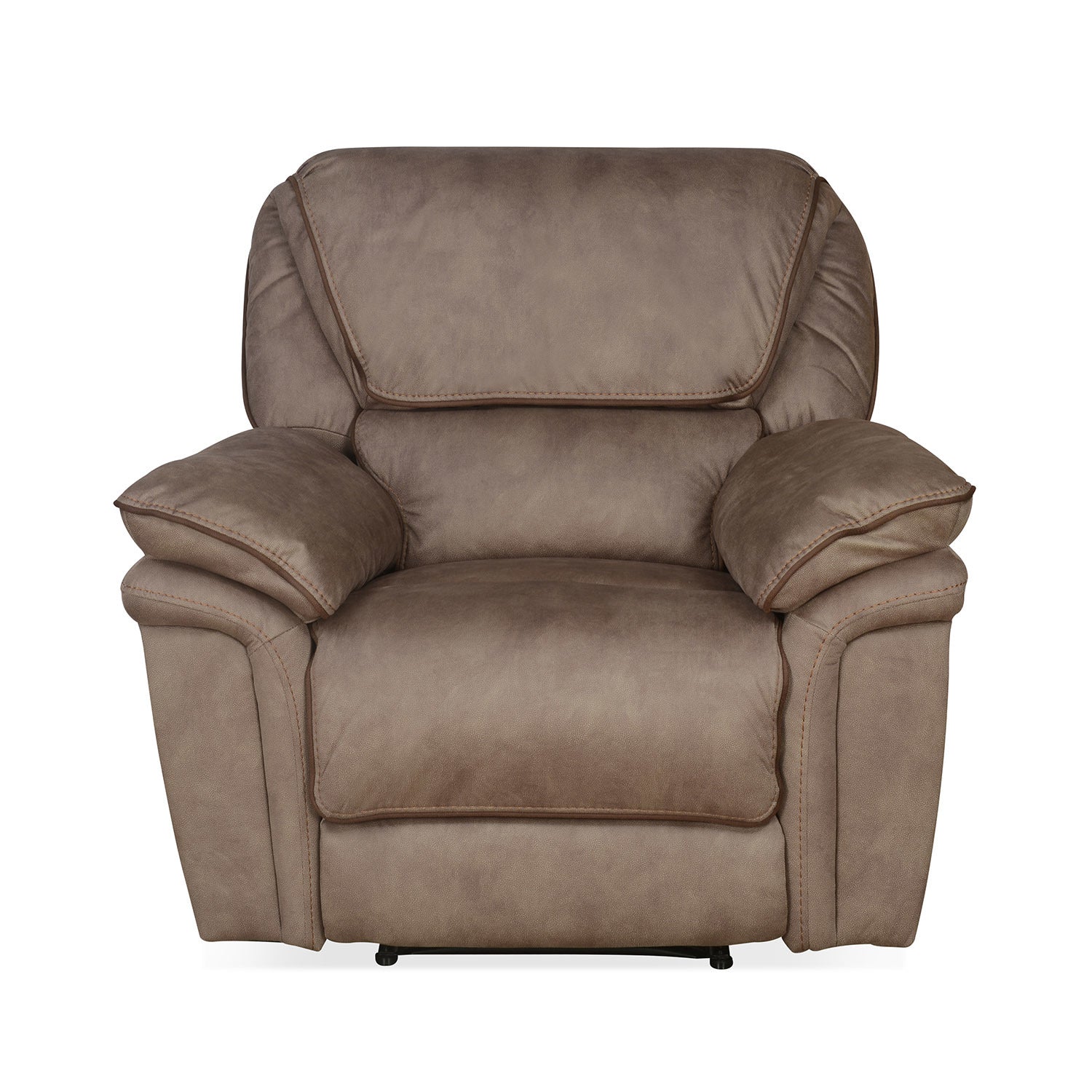 Fuzzy 1 Seater Sofa with Electric Recliner (Mocha Brown)