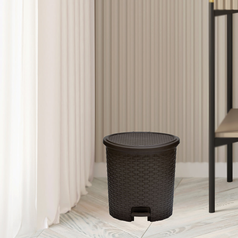 @home by Nilkamal Home Paddle Dustbin 12 Liter Charcoal Grey