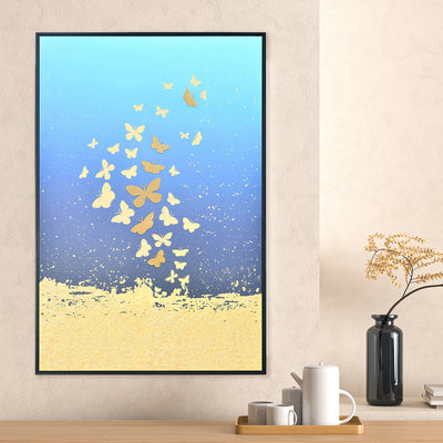 Butterfly Painting (Sea Green & Gold)