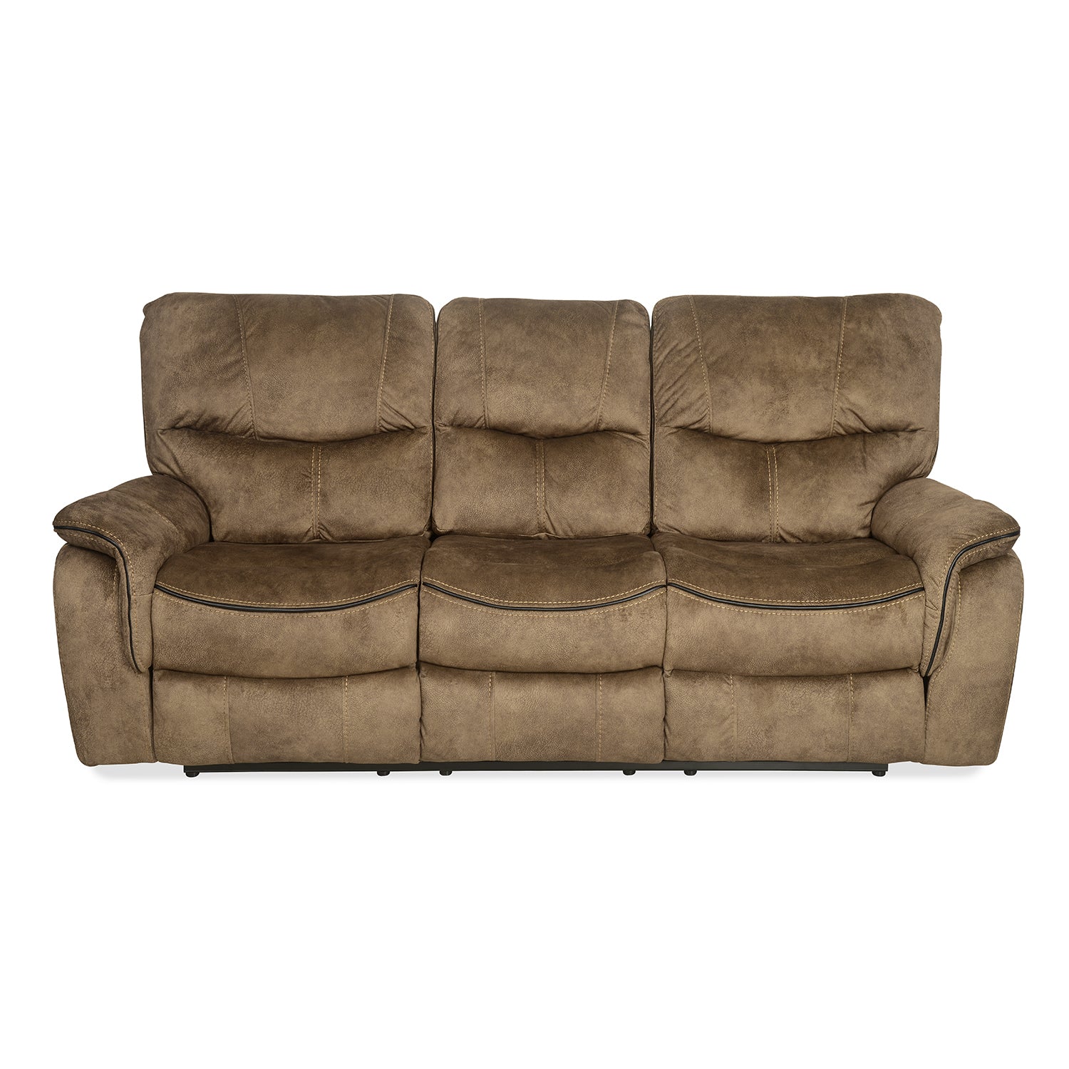 Iris 3 Seater Sofa with Manual Recliner (Tuscan Brown)