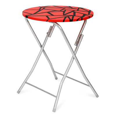 Jax Foldable Round Table (Red and Black)