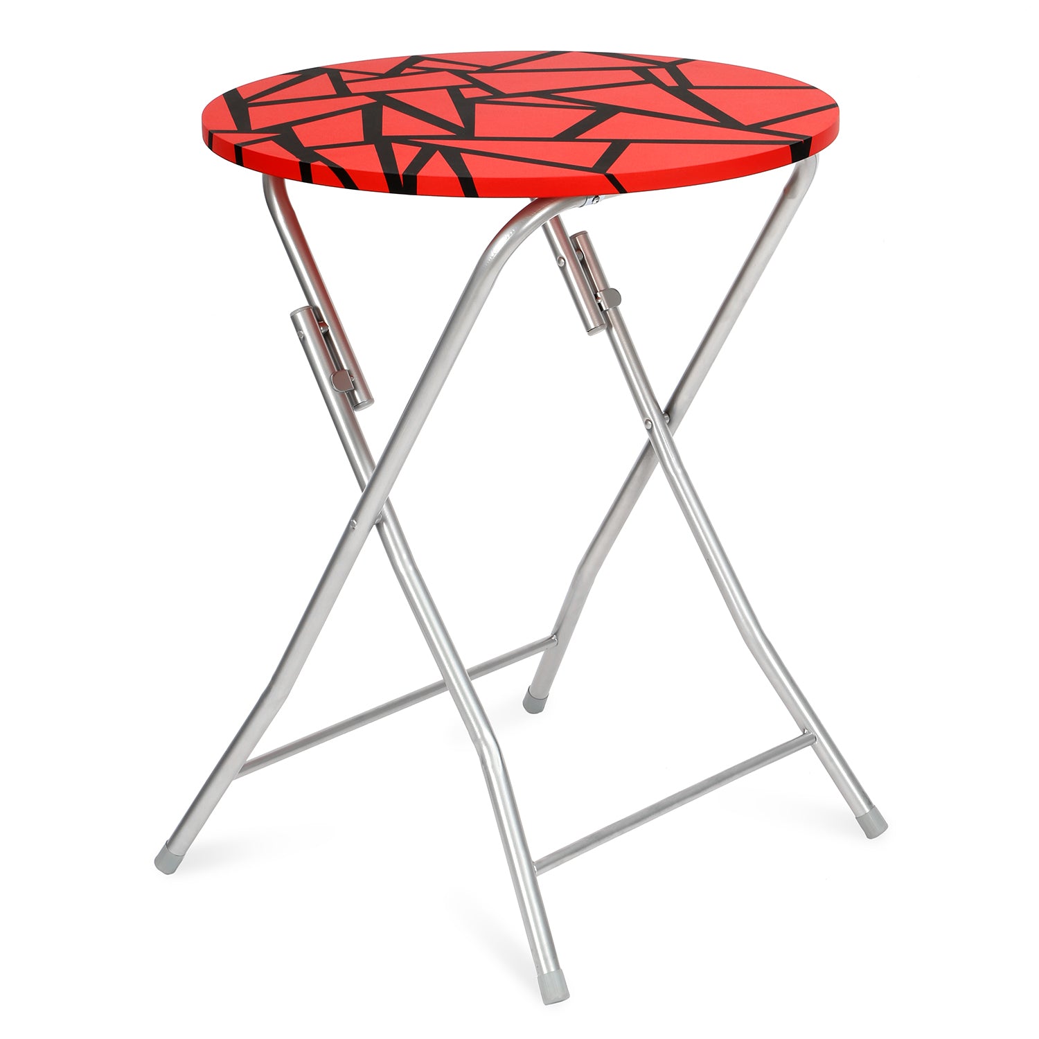 Jax Foldable Round Table (Red and Black)