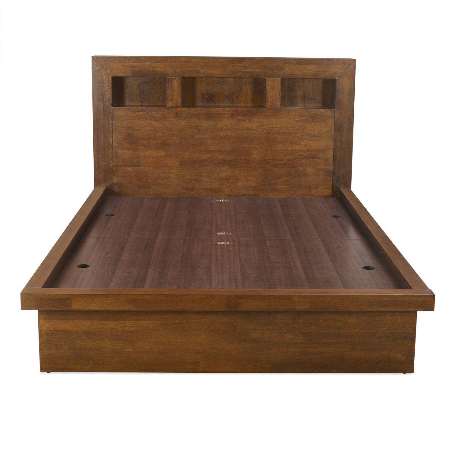 Lincoln King Bed with Box Storage (Walnut)