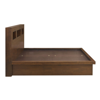 Lincoln King Bed with Box Storage (Walnut)