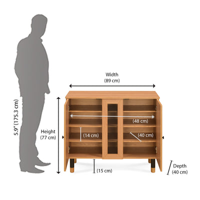 Morvin Small Shoe Cabinet (Teak)