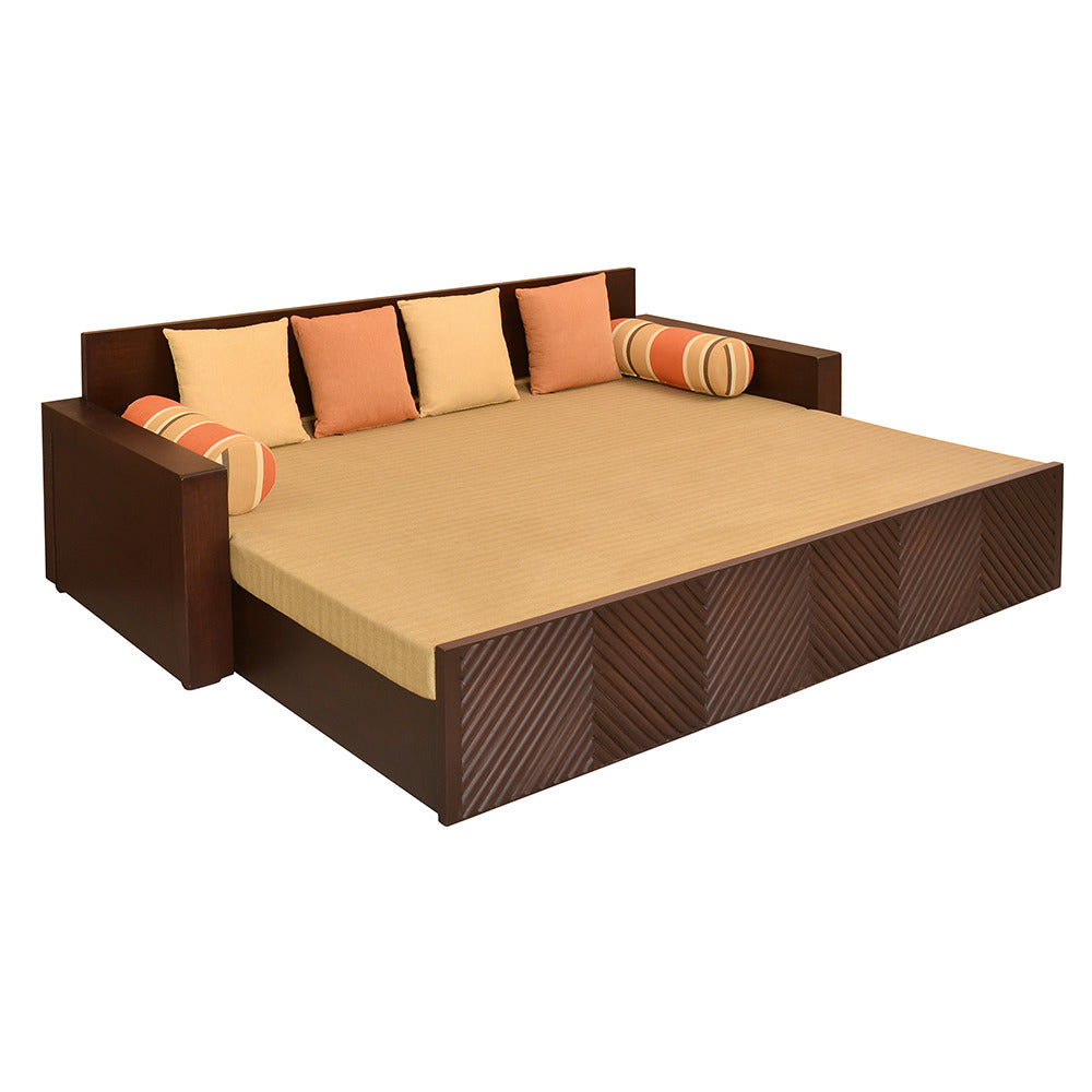 Ohio Sofa cum Bed (Brown)