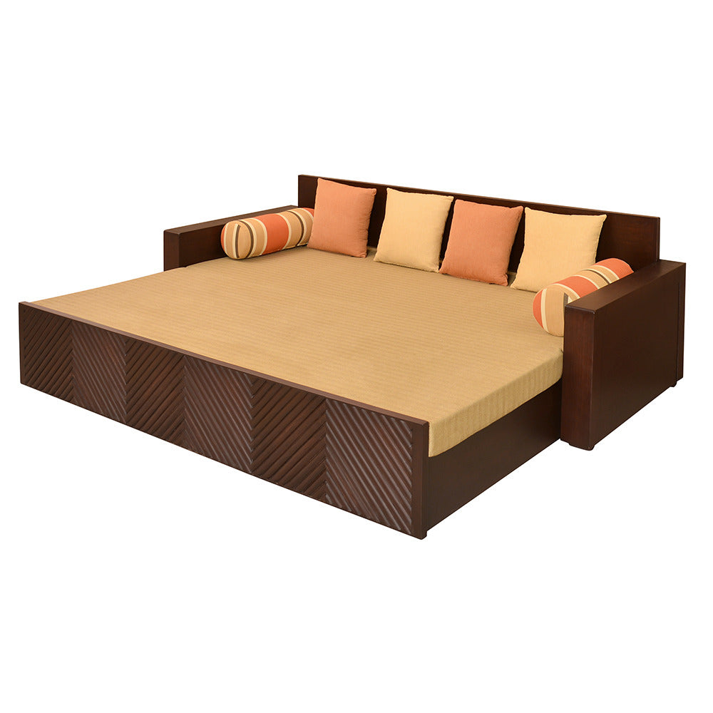 Ohio Sofa cum Bed (Brown)