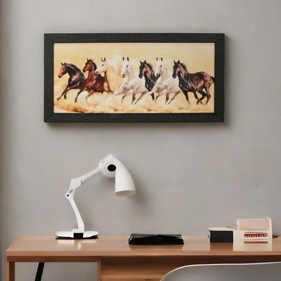 Seven Horses Painting (Brown)