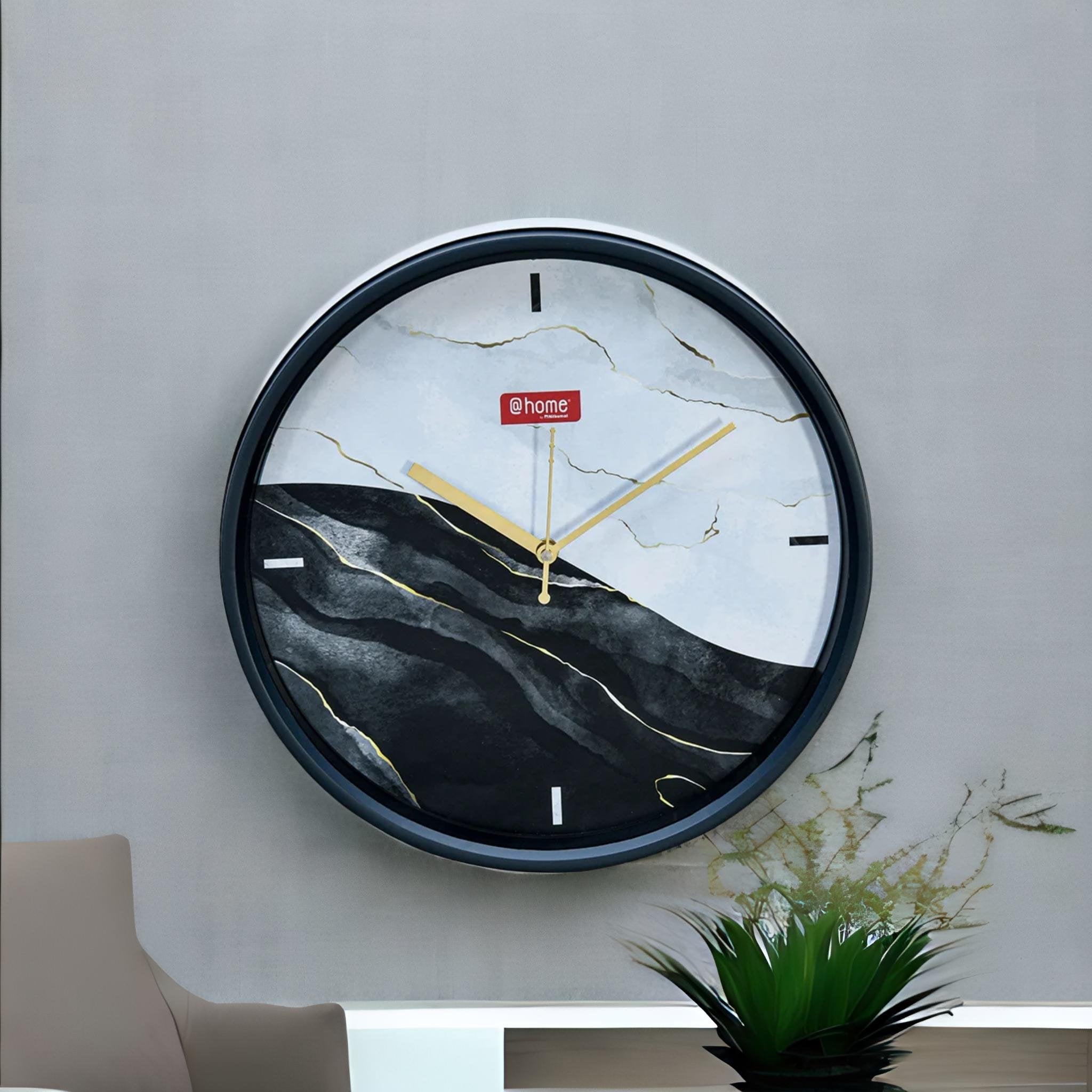 Buy Ivory Plastic Analog Wall Clock (Black & Grey) Online- At Home by  Nilkamal