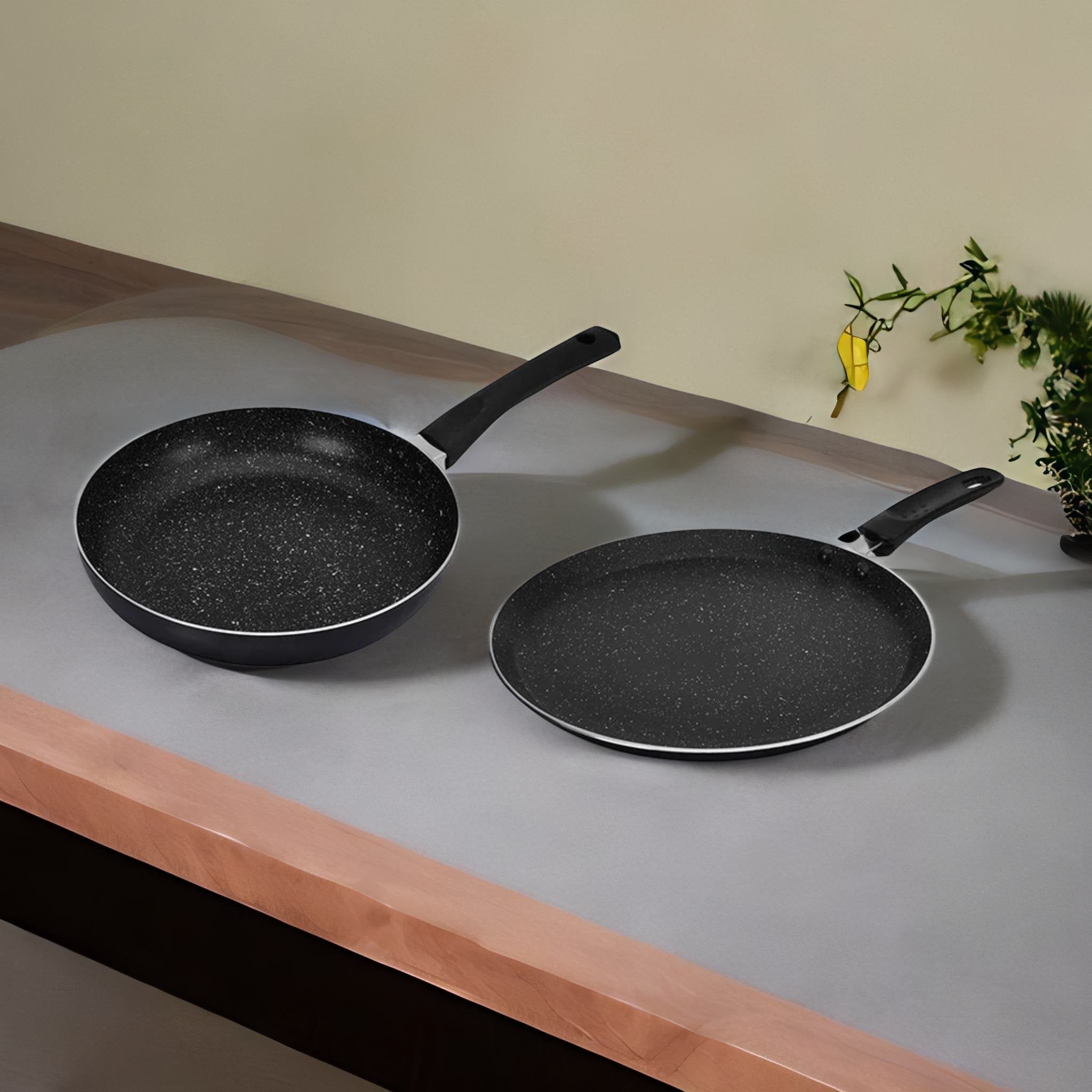 our goods Non-Stick Fry Pan Set - Pebble Gray