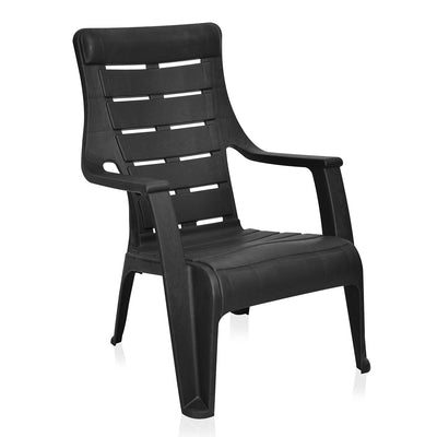Nilkamal Sunday Garden Chair Set of 2 (Black)