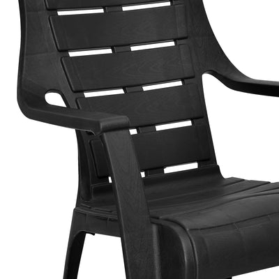 Nilkamal Sunday Garden Chair Set of 2 (Black)