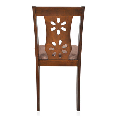 Sutlej Dining Chair with Cushion Set of 2 (Antique Cherry)