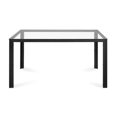 Vivian Six Seater Glass  Dining Table  (Clear)