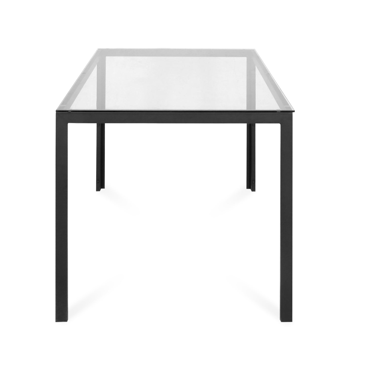 Vivian Six Seater Glass Dining Table (Clear)