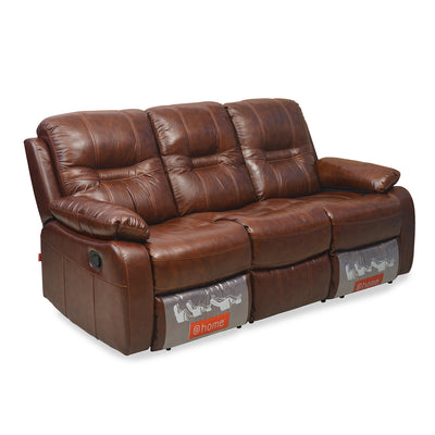 Wilson 3 Seater Sofa with 2 Manual Recliners (Caramel)